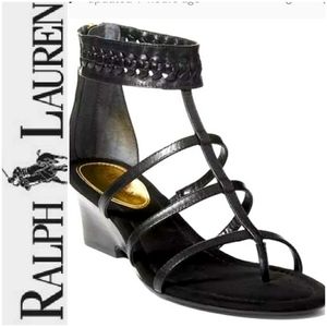 Lauren Ralph Lauren Black Strappy Sandals